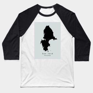 San Jose Panama Island Map Baseball T-Shirt